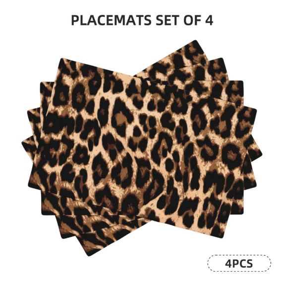 leopard print placemats