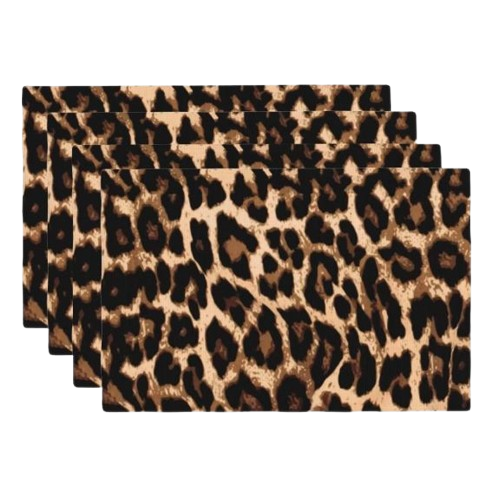 leopard print placemats