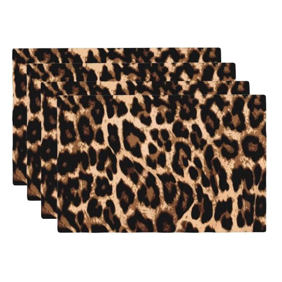 leopard print placemats