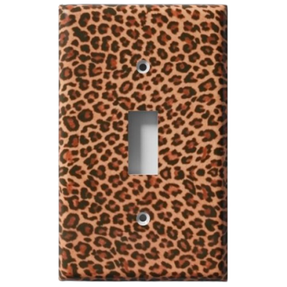 leopard print decorative light switch plate cover