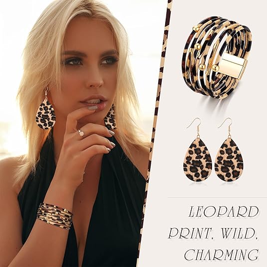 leopard jewelry set