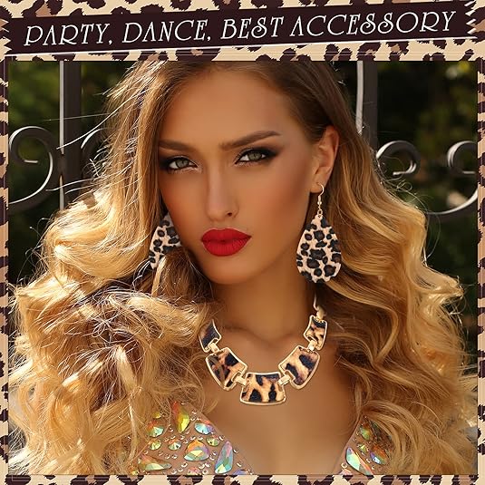 leopard jewelry set