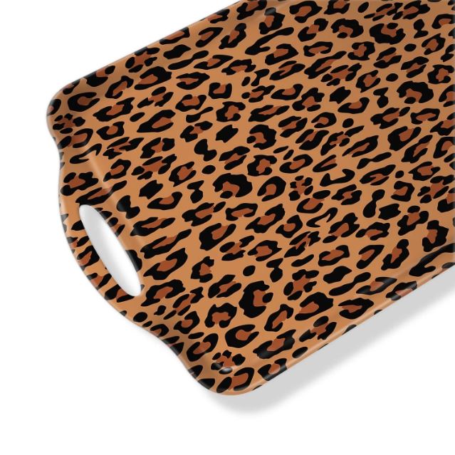 leopard print serving tray