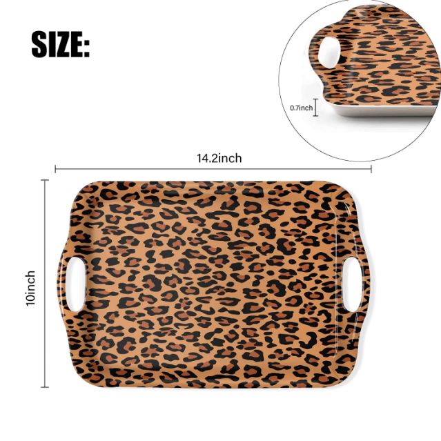 leopard print serving tray