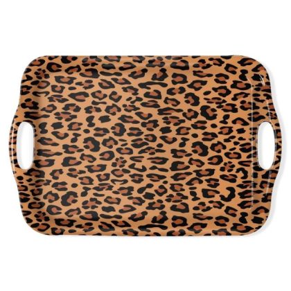 leopard print serving tray