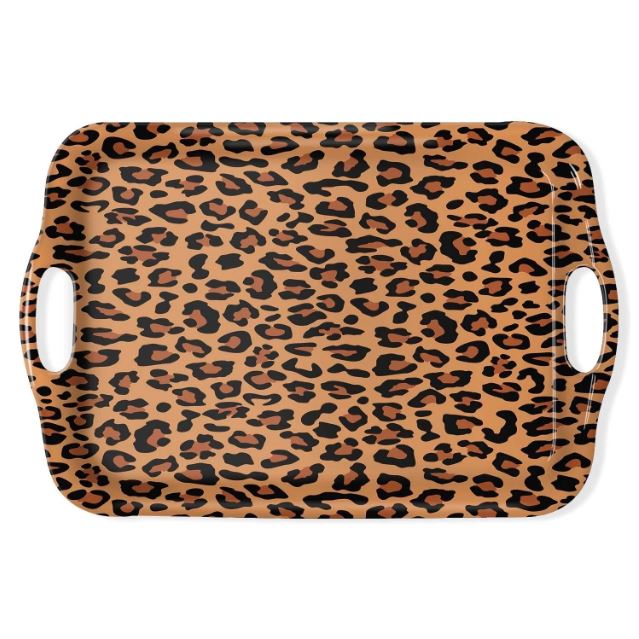 leopard print serving tray
