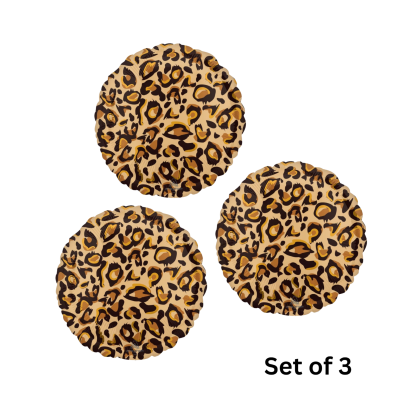 leopard print round foil balloon (18" in) 3ct