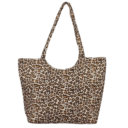 large leopard print tote bag