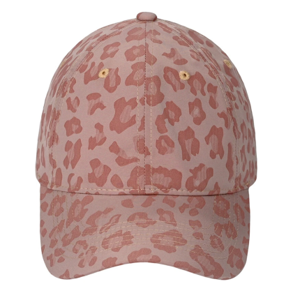 rose leopard print adjustable back baseball cap