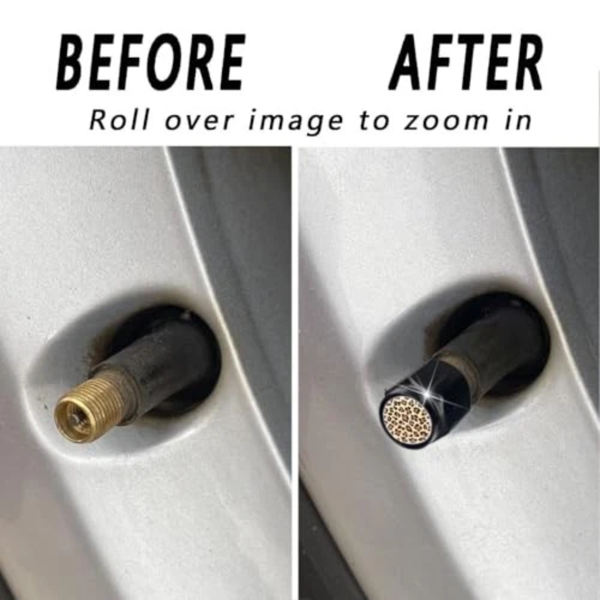aluminum leopard tire valve stem caps cover