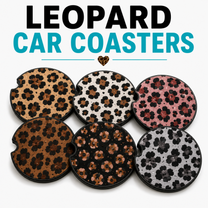 Leopard Car Coasters
