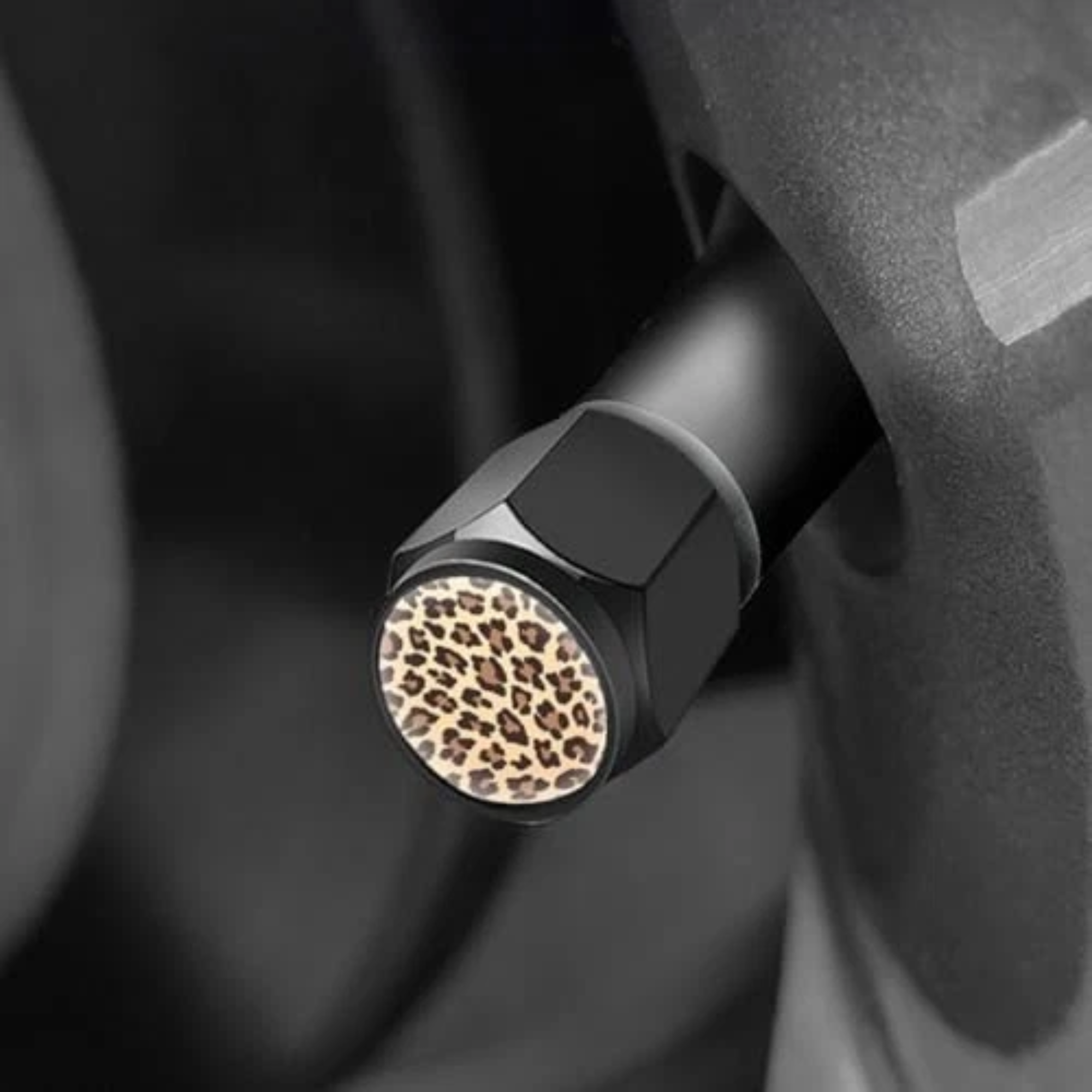 aluminum leopard tire valve stem caps cover
