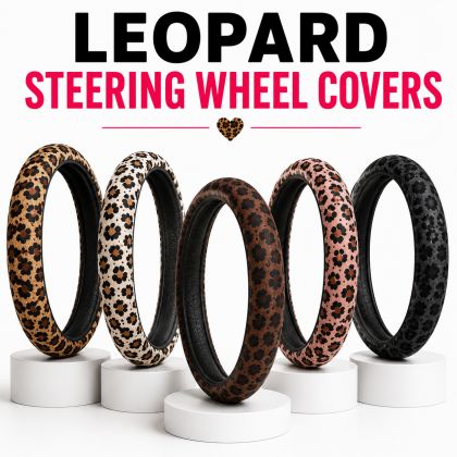 Leopard Themed Steering Wheel Covers