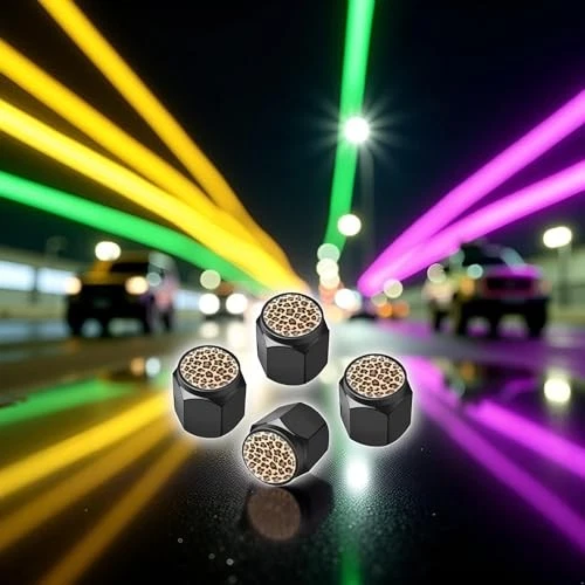 aluminum leopard tire valve stem caps cover
