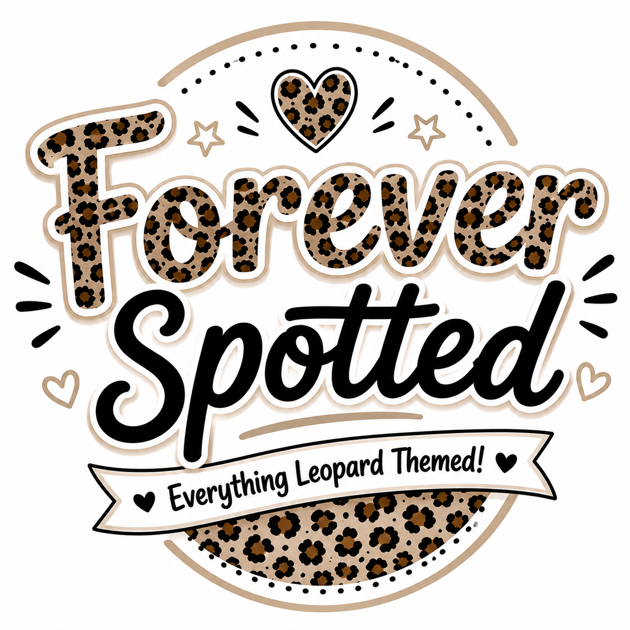 forever spotted leopard themed logo
