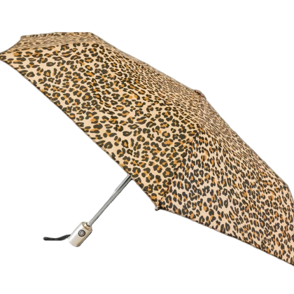 Leopard Print Automatic Folding Umbrella