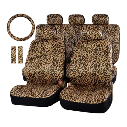 Leopard Car Seat Covers Full Set
