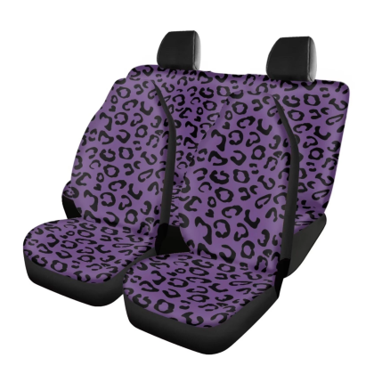Purple Leopard Print Car Seat Cover