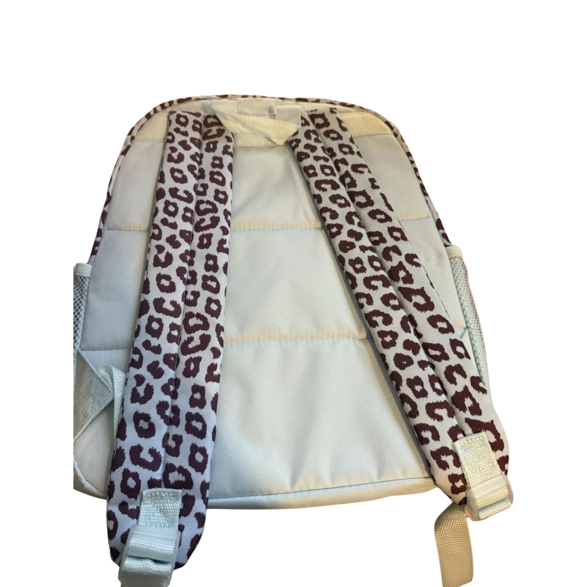Blue & Brown Leopard Print Backpack with 15" Laptop Sleeve (Copy) - Image 2